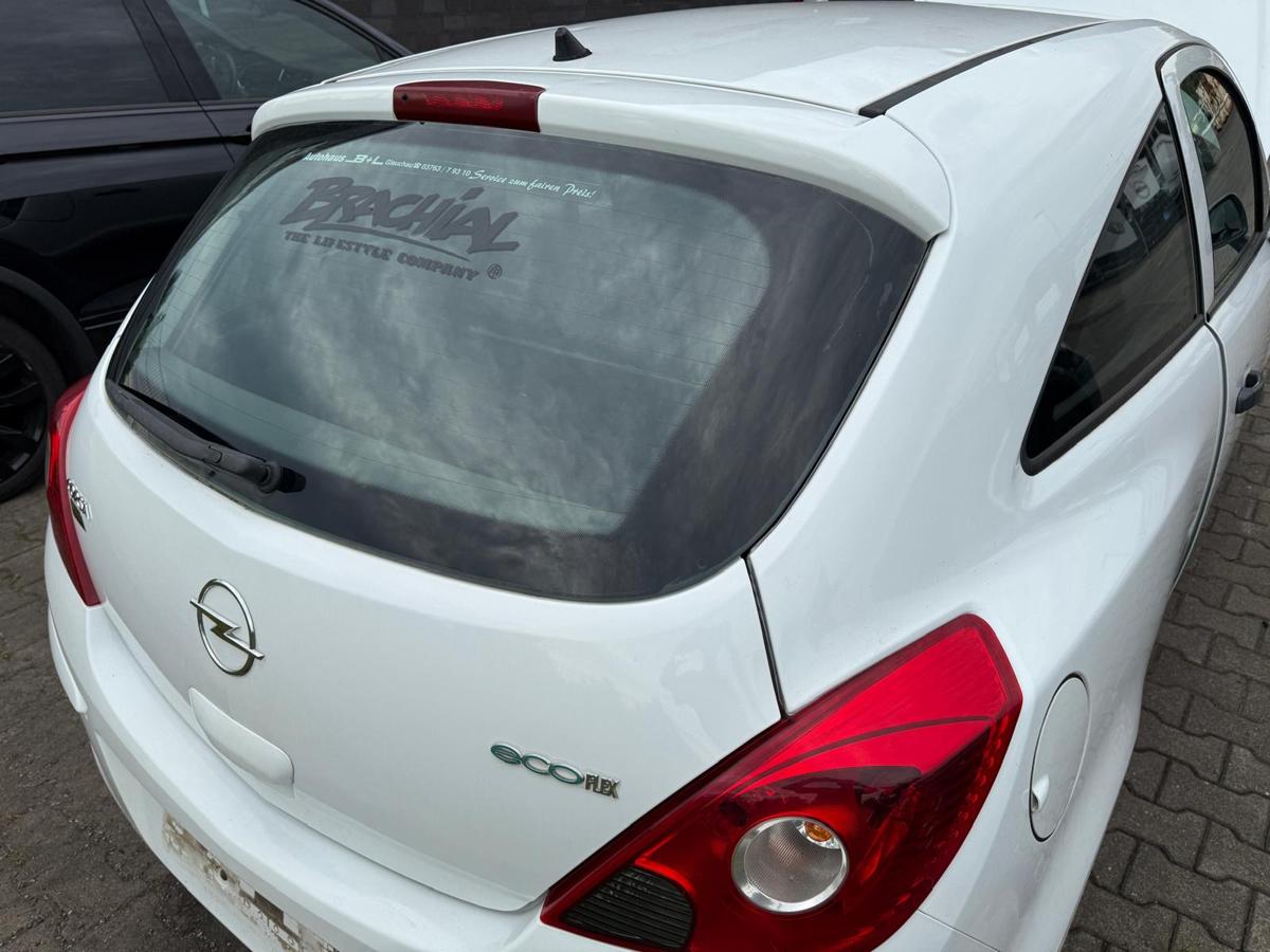 Opel Corsa D original Heckklappe mit Scheibe Z474 Casablancaweiss 3-Türer BJ10